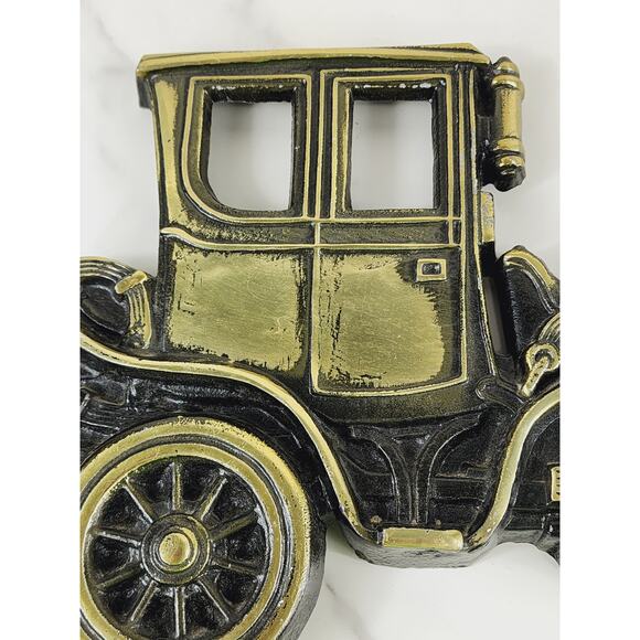 Car Design Wall Decor Plaque Cast Aluminum 14" Made in Japan x2 Vintage - Picture 4 of 16